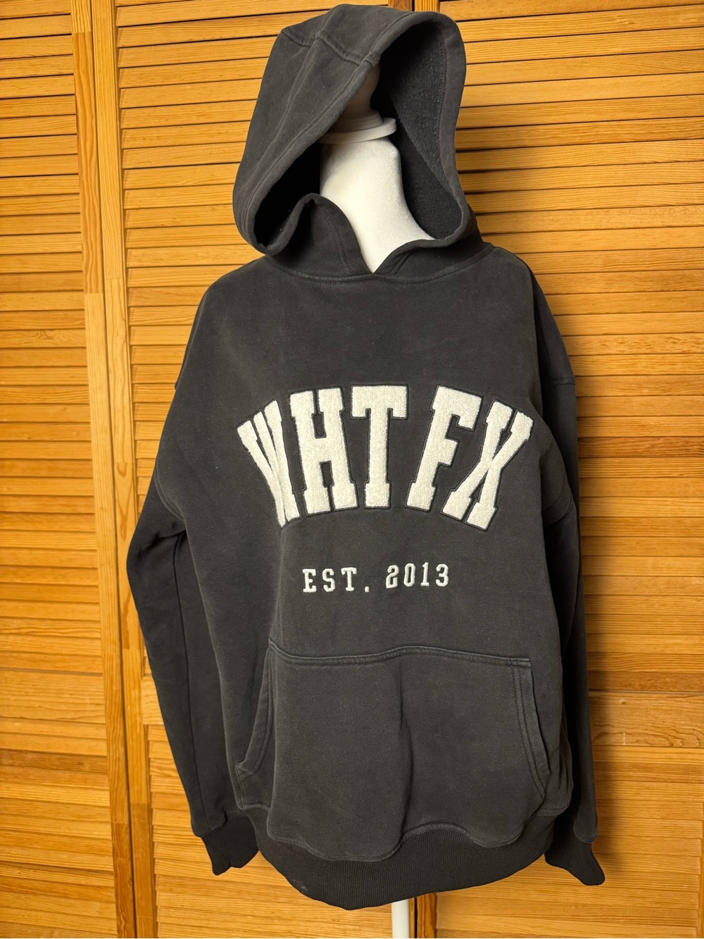 White Fox Boutique WHT FX Est. 2013 Oversized Hoodie Black S M Streetwear Cozy